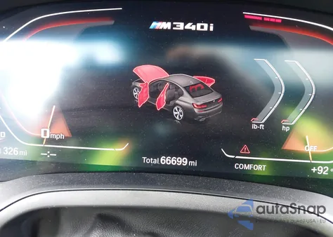 2020 BMW 3 Series M340I z USA, uszkodzony, nr VIN WBA5U7C06LFH27191